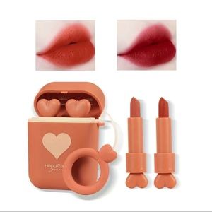 2pcs/set Waterproof Matte Lipstick Set Long Lasting and Moisturizing